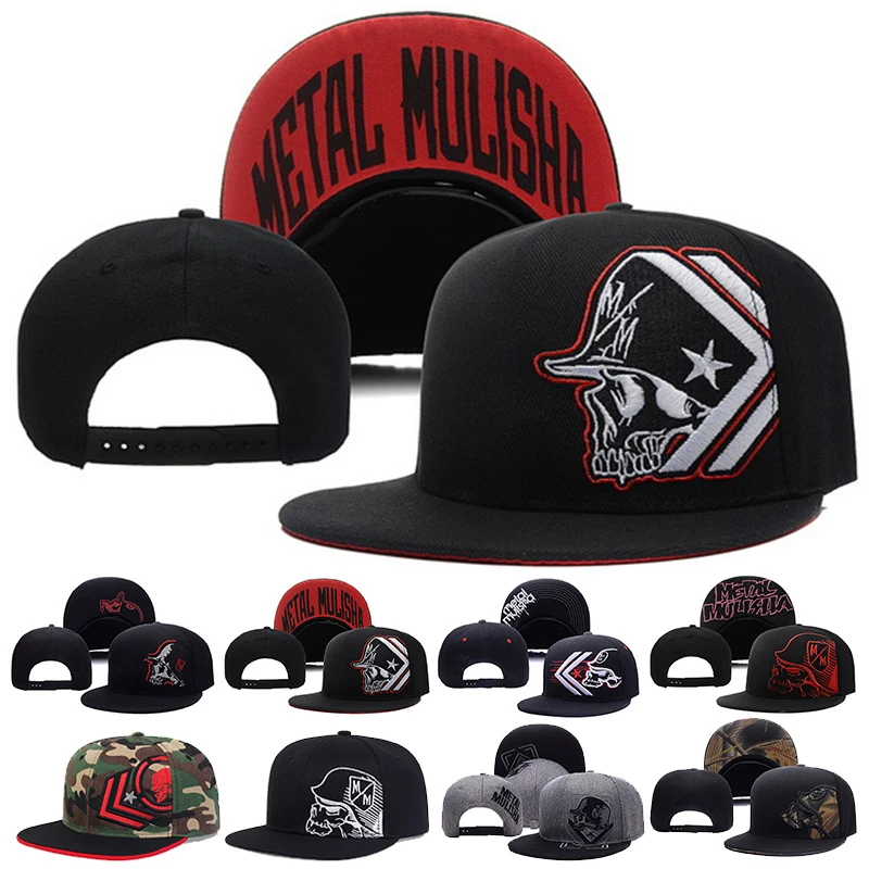 Snapback Hat Flat - Unisex İskelet Nakış beyzbol şapkası Kadın
