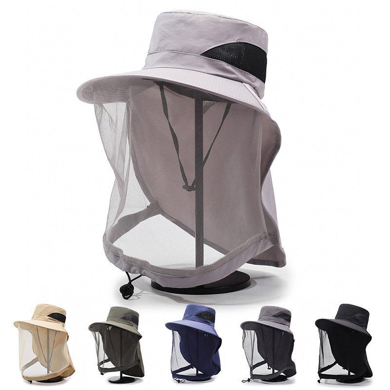 Sun Hat Wide Brim - Boyun bandı ve ayarlanabilir kafa bandı