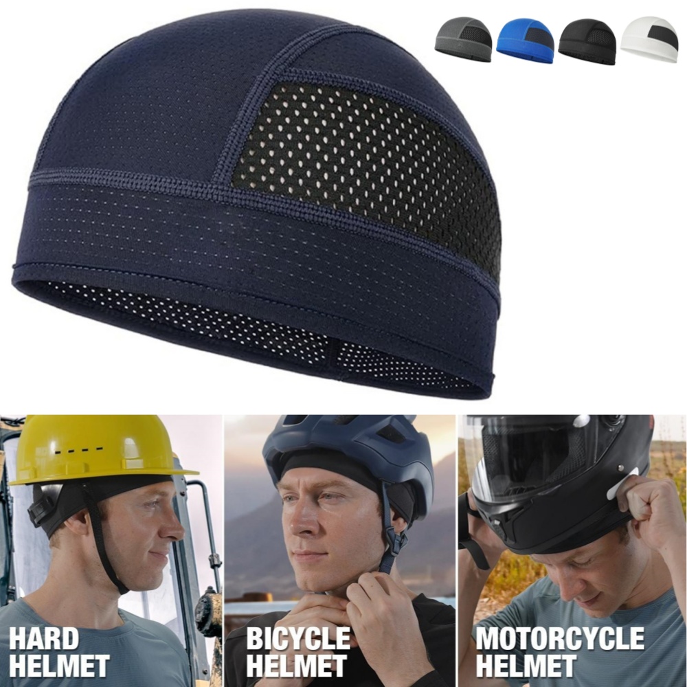 Skull Cap Helmet Liner - Yaz Örgü Ince Delikler Bere Kap