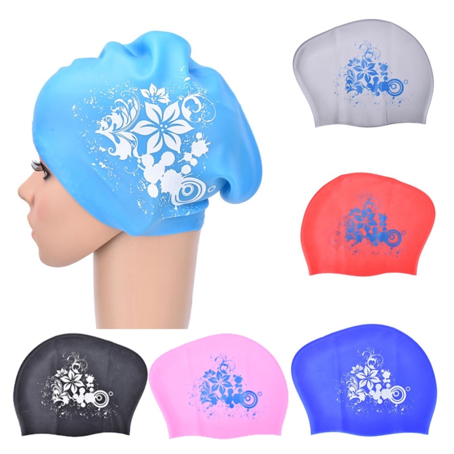 Swim Hat Silicone - Uzun Saç için silikon Yüzme Kap