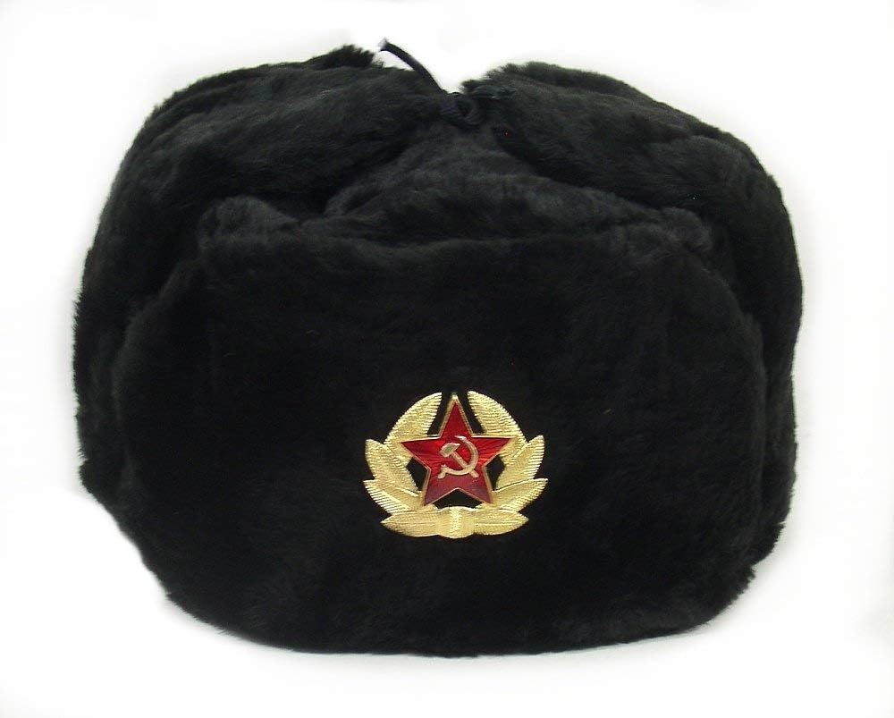 Trapper Hat Ear Flap - Rus Şapkası Sovyet Ordusu Askeri Rozeti