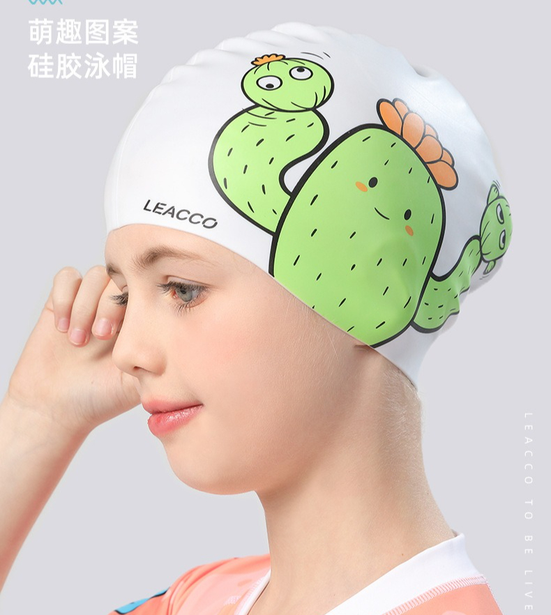 Swim Hat Silicone - Çocuklar için Su Geçirmez Silikon Bone,