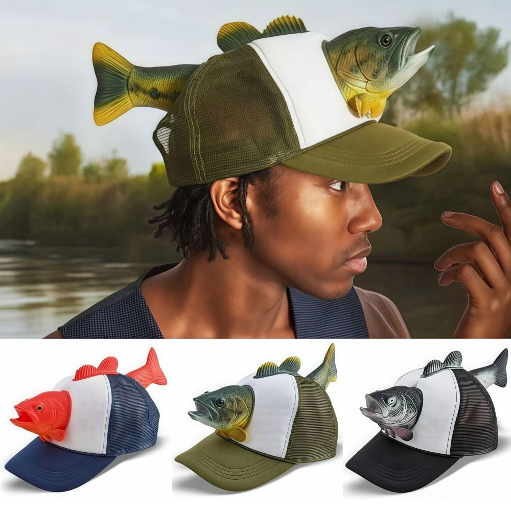 Komik 3D Balık Hayvan kamyon ş - Trucker Cap Mesh incelemesi ve fiyatı