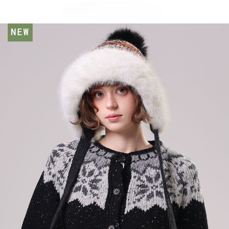 Kadınlar için tüylü örgü kulak - Trapper Hat Ear Flap incelemesi ve fiyatı