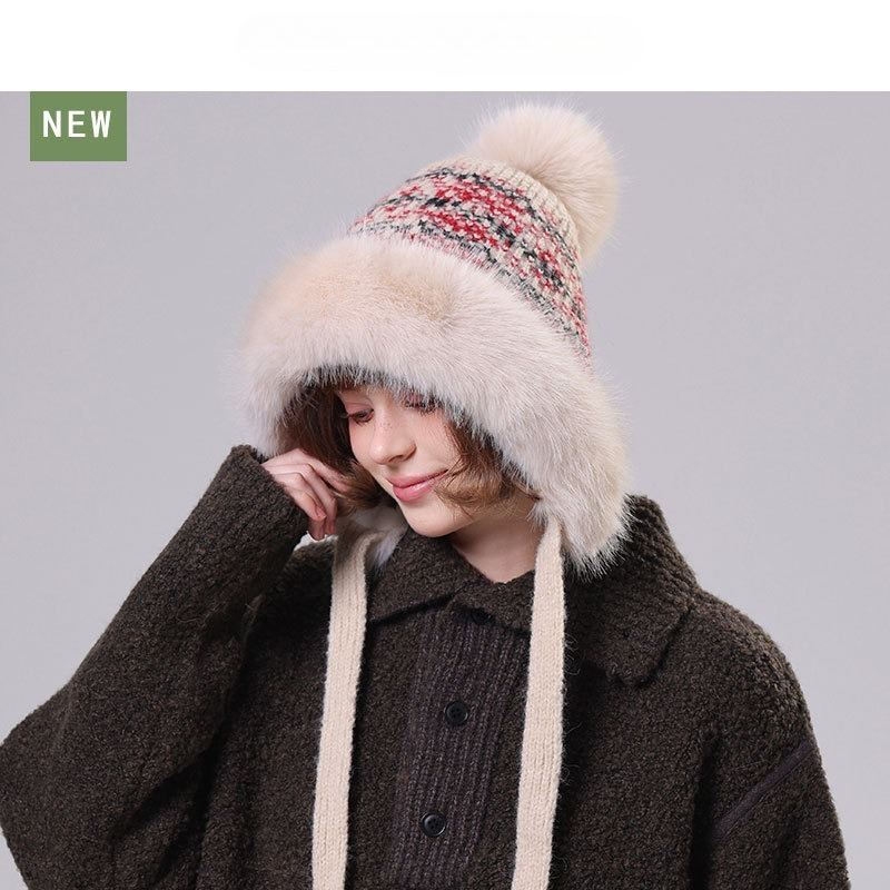 Kadınlar için tüylü örgü kulak - Trapper Hat Ear Flap incelemesi ve fiyatı