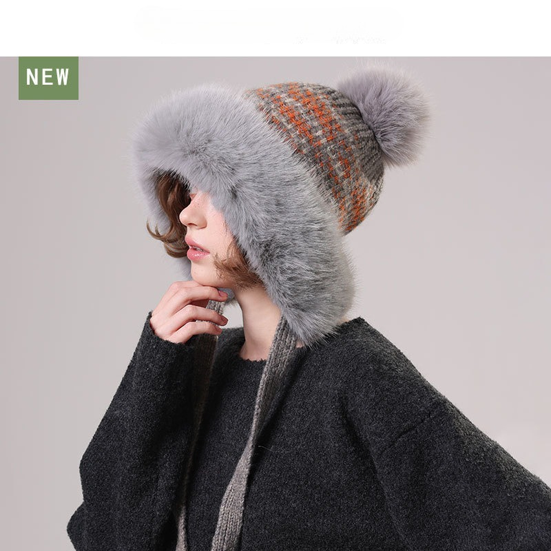 Kadınlar için tüylü örgü kulak - Trapper Hat Ear Flap incelemesi ve fiyatı
